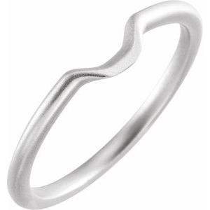 14K White Matching Band with Bead Blast Finish - BN & CO JEWELRY