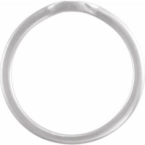 14K White Matching Band with Bead Blast Finish - BN & CO JEWELRY