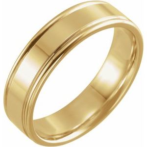 10K Yellow 6 mm Grooved Band Size 13 - BN & CO JEWELRY