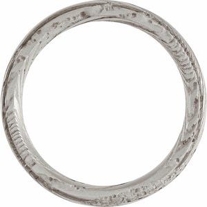 Damascus Steel 6 mm Patterned Flat Edge Band Size 10.5 - BN & CO JEWELRY