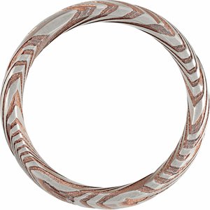 Damascus Steel 8 mm Flat Patterned Band Size 7.5 - BN & CO JEWELRY