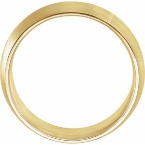 14K Yellow 8 mm Knife-Edge Band with Satin Finish Size 10 - BN & CO JEWELRY