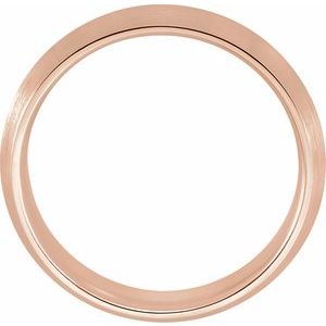 14K Rose 6 mm Knife-Edge Comfort-Fit Band with Satin Finish Size 10 - BN & CO JEWELRY