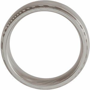 Damascus Steel 8 mm Patterned Flat Edge Band Size 9.5 - BN & CO JEWELRY