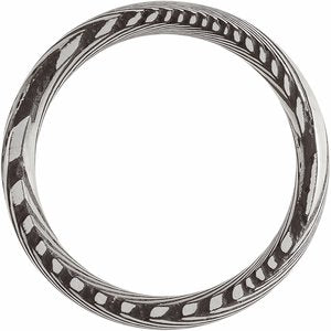 Damascus Steel 8 mm Patterned Band Size 10 - BN & CO JEWELRY