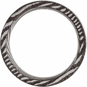 Damascus Steel 8 mm Patterned Flat Band Size 7.5 - BN & CO JEWELRY