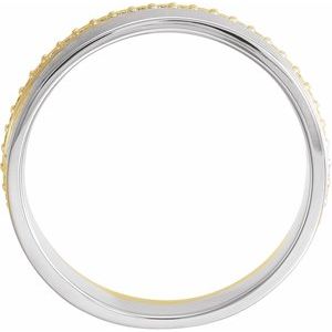 14K Yellow/White 6 mm 3/8 CTW Natural Diamond Band Size 11 - BN & CO JEWELRY