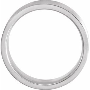 Sterling Silver 6 mm Concave Edge Band with Satin Finish Size [cv - BN & CO JEWELRY