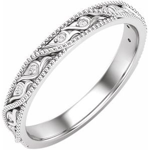 14K White .05 CTW Natural Diamond Anniversary Band - BN & CO JEWELRY