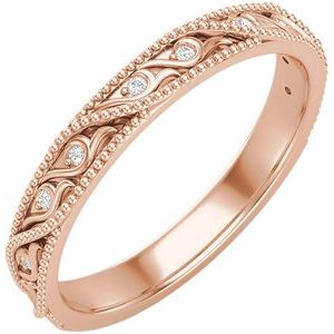 14K Rose .05 CTW Natural Diamond Anniversary Band - BN & CO JEWELRY