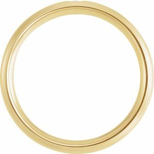14K Yellow .04 CT Natural Diamond Half-Round Edge Band Size 10 - BN & CO JEWELRY