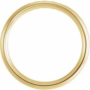 14K Yellow 1/5 CTW Natural Diamond Half Round Edge Band Size 7 - BN & CO JEWELRY