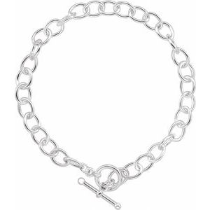 Sterling Silver 5.9 mm Cable 6 1/2" Bracelet - BN & CO JEWELRY