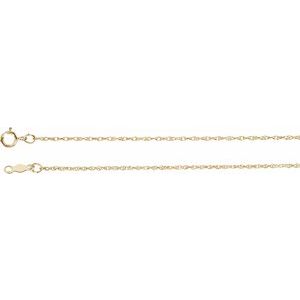 14K Yellow 1 mm Rope 18" Chain - BN & CO JEWELRY