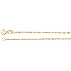 14K Yellow 1 mm Singapore 20" Chain - BN & CO JEWELRY