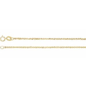 14K Yellow 1.25 mm Diamond-Cut Singapore 20" Chain - BN & CO JEWELRY