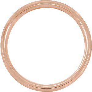 14K Rose 5 mm Beveled-Edge Band with Satin Finish Size 9 - BN & CO JEWELRY