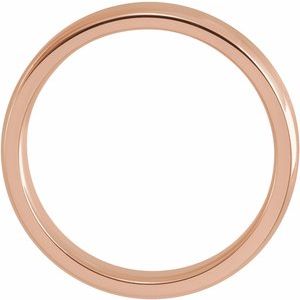 14K Rose 4 mm Beveled-Edge Band with Satin Finish Size 5 - BN & CO JEWELRY