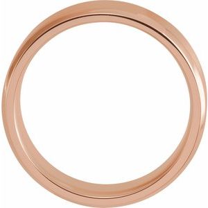 14K Rose 7 mm Beveled-Edge Band with Satin Finish - BN & CO JEWELRY