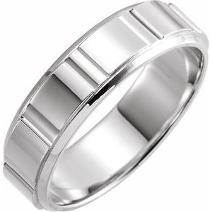 Platinum 6 mm Patterned Band Size 10 - BN & CO JEWELRY