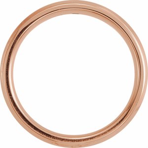 14K Rose .04 CTW Natural Diamond Beveled Edge Band Size 11 - BN & CO JEWELRY