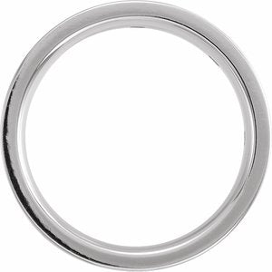 Platinum 1/2 CTW Natural Diamond Double Grooved Band Size 6 - BN & CO JEWELRY