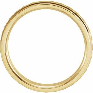 14K Yellow 3 mm Geometric Band with Matte/Polished Finish Size 7 - BN & CO JEWELRY
