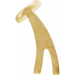 10K Yellow 12.5x6.25 mm Oval Cuff Link Back - BN & CO JEWELRY