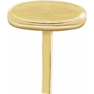 10K Yellow 12.5x6.25 mm Oval Cuff Link Back - BN & CO JEWELRY