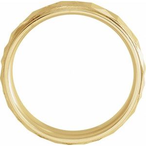 14K Yellow 6 mm Geometric Band with Polished Finish Size 10 - BN & CO JEWELRY