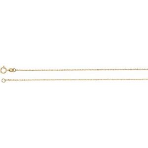 14K Yellow .50 mm Diamond-Cut Singapore 16" Chain - BN & CO JEWELRY