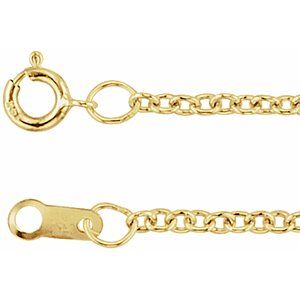 14K Yellow 1.5 mm Solid Cable 18" Chain - BN & CO JEWELRY