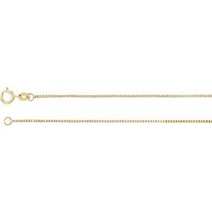 14K Yellow .75 mm Solid Box 20" Chain - BN & CO JEWELRY