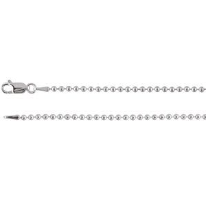 Sterling Silver 2 mm Bead 7" Chain - BN & CO JEWELRY