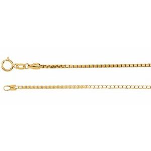 14K Yellow 1.75 mm Diamond Cut Box 24" Chain - BN & CO JEWELRY