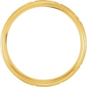 14K Yellow/White/Yellow 7 mm Greek Key Pattern Band - BN & CO JEWELRY