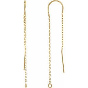 14K Yellow Cable Chain Ear Threader - BN & CO JEWELRY