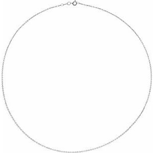 Sterling Silver 1 mm Diamond-Cut Cable 16" Chain - BN & CO JEWELRY