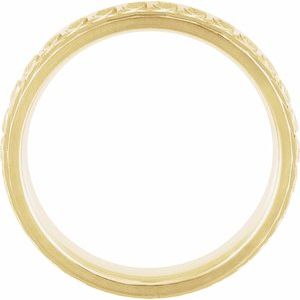 14K Yellow 6 mm Overlapping Circle Pattern Band Size 11.5 - BN & CO JEWELRY