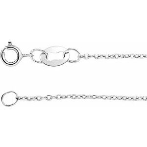 Platinum 1 mm Diamond-Cut Cable 20" Chain - BN & CO JEWELRY