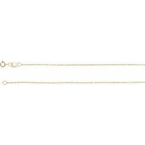 14K Yellow 1 mm Diamond-Cut Cable 16" Chain - BN & CO JEWELRY