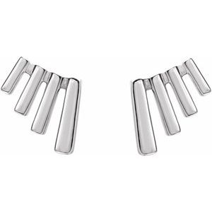 Sterling Silver Fan Ear Climbers - BN & CO JEWELRY