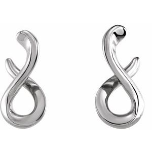 Sterling Silver Infinity-Inspired Drop Earrings - BN & CO JEWELRY