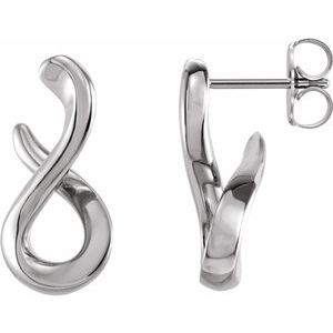 Sterling Silver Infinity-Inspired Drop Earrings - BN & CO JEWELRY