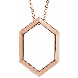 14K Rose Geometric 16-18" Necklace - BN & CO JEWELRY