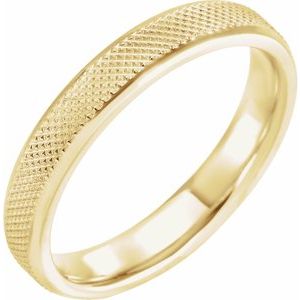 14K Yellow 4 mm Knurled Beveled-Edge Band Size 8 - BN & CO JEWELRY