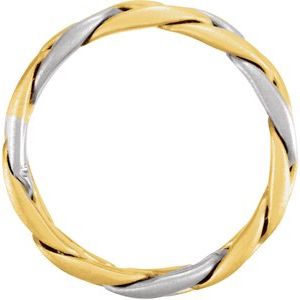 14K Yellow & White 4.5 mm Woven Band Size 9 - BN & CO JEWELRY