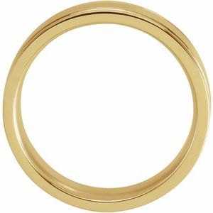 14K Yellow 7 mm Grooved Band - BN & CO JEWELRY