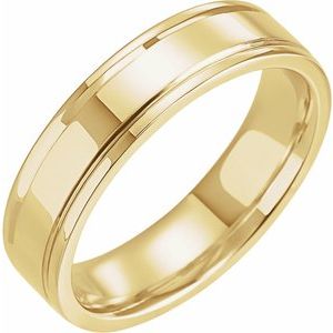 14K Yellow 5 mm Grooved Band Size 8 - BN & CO JEWELRY