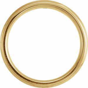 14K Yellow .04 CTW Natural Diamond Beveled Edge Band Size 10 - BN & CO JEWELRY